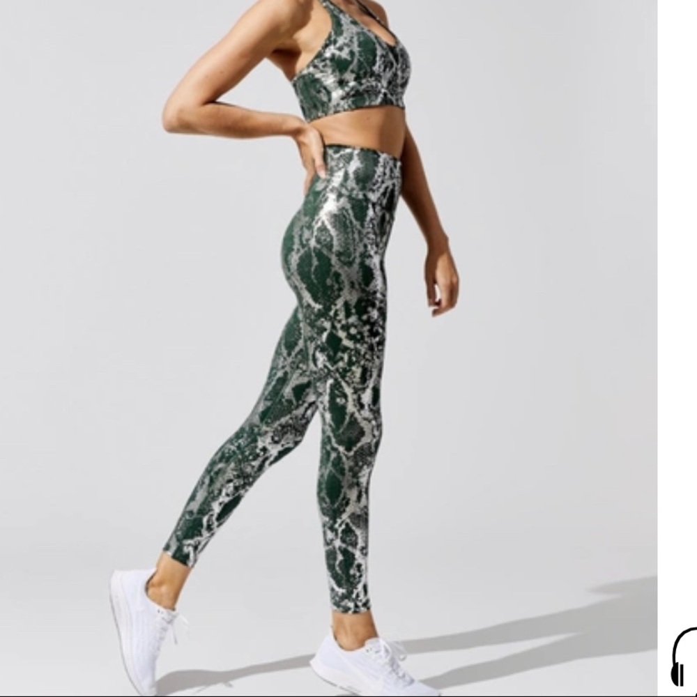 Carbon38 Metallic Snake High Rise Legging - image 1